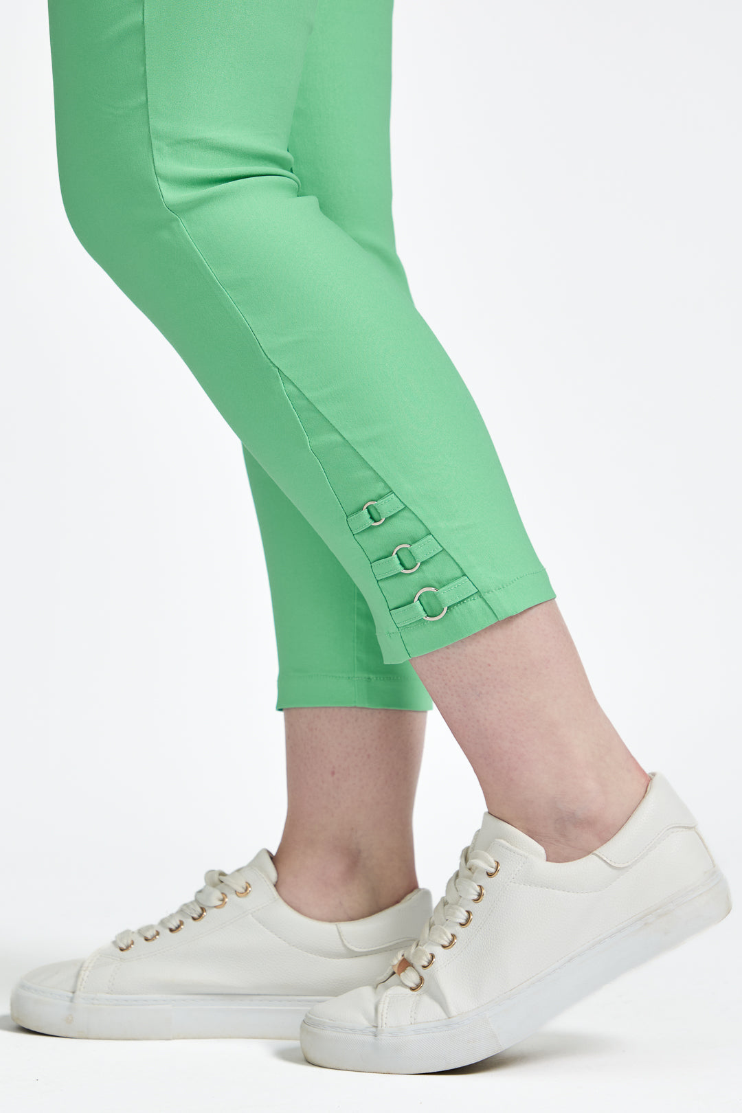 Eyelet Detailed Bengaline Stretch Trousers
