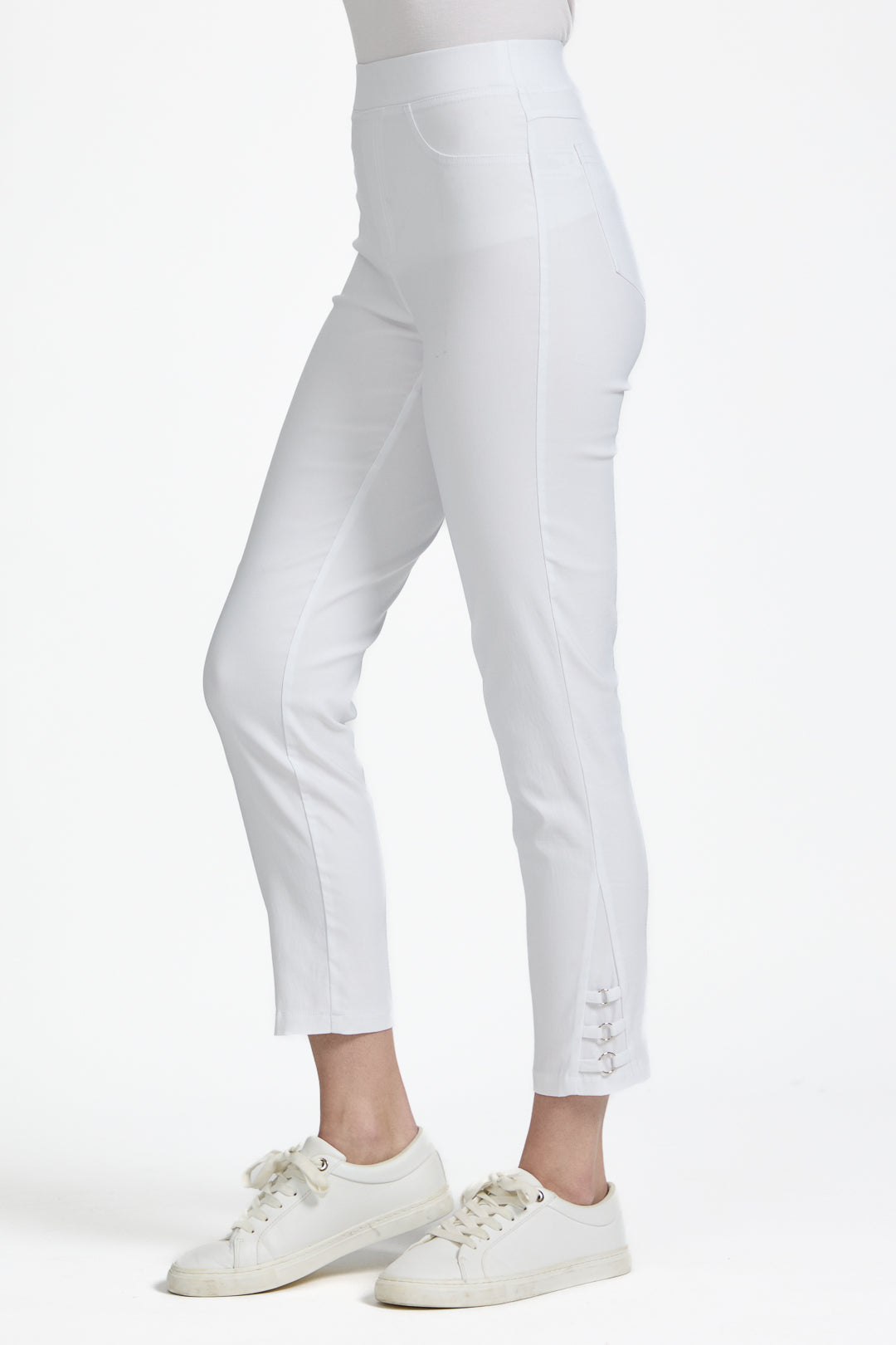 Eyelet Detailed Bengaline Stretch Trousers