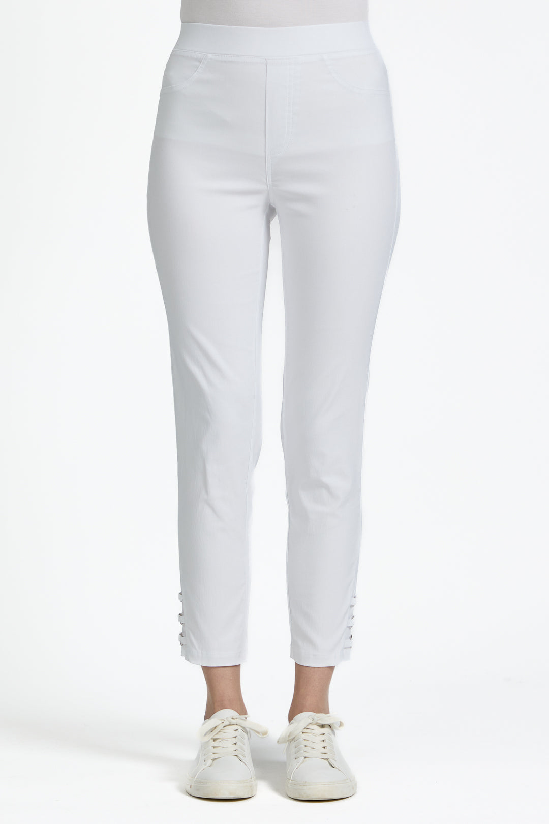 Eyelet Detailed Bengaline Stretch Trousers