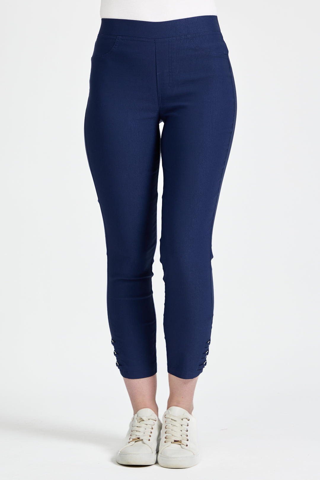 Eyelet Detailed Bengaline Stretch Trousers