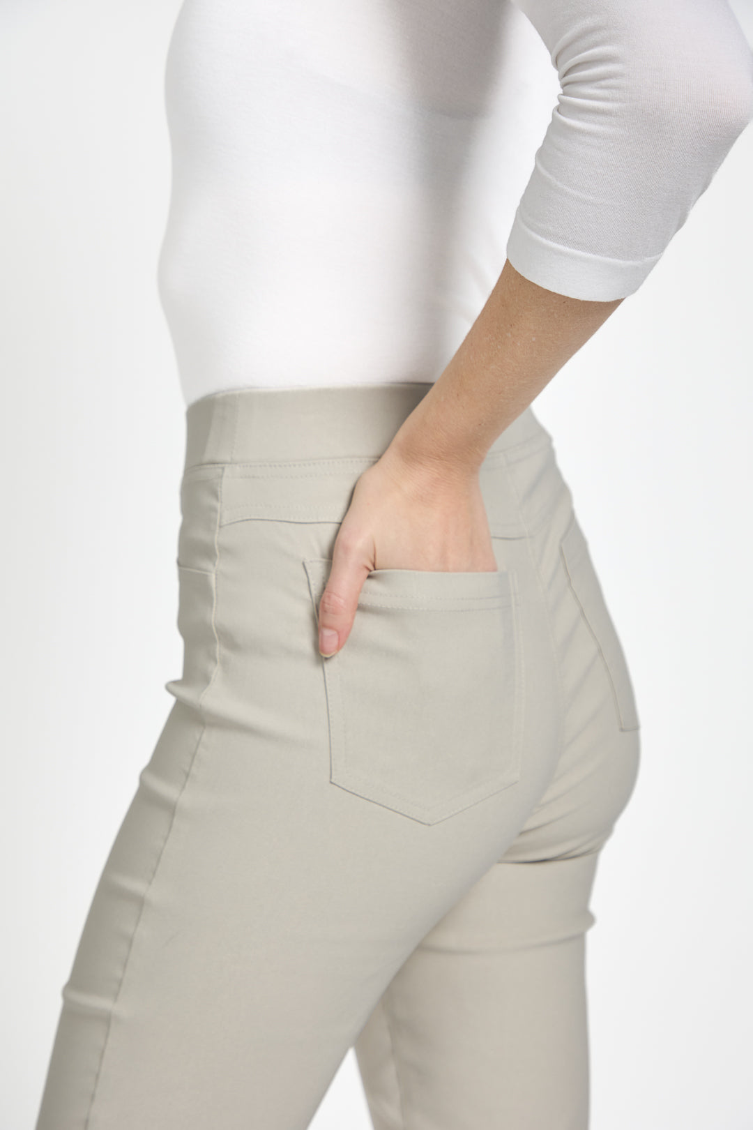 Eyelet Detailed Bengaline Stretch Trousers