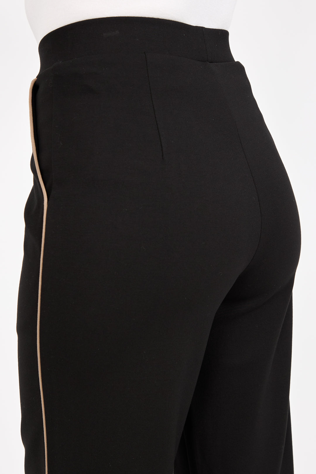 Wide Leg Piped Seam Trousers
