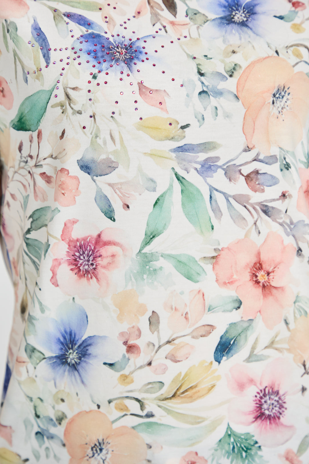 Floral Print Water-Colour Effect Top