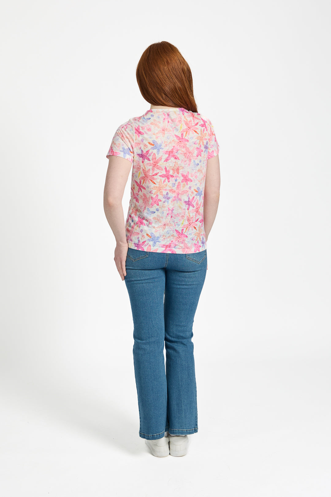 Leaf Embellished Burnout Top