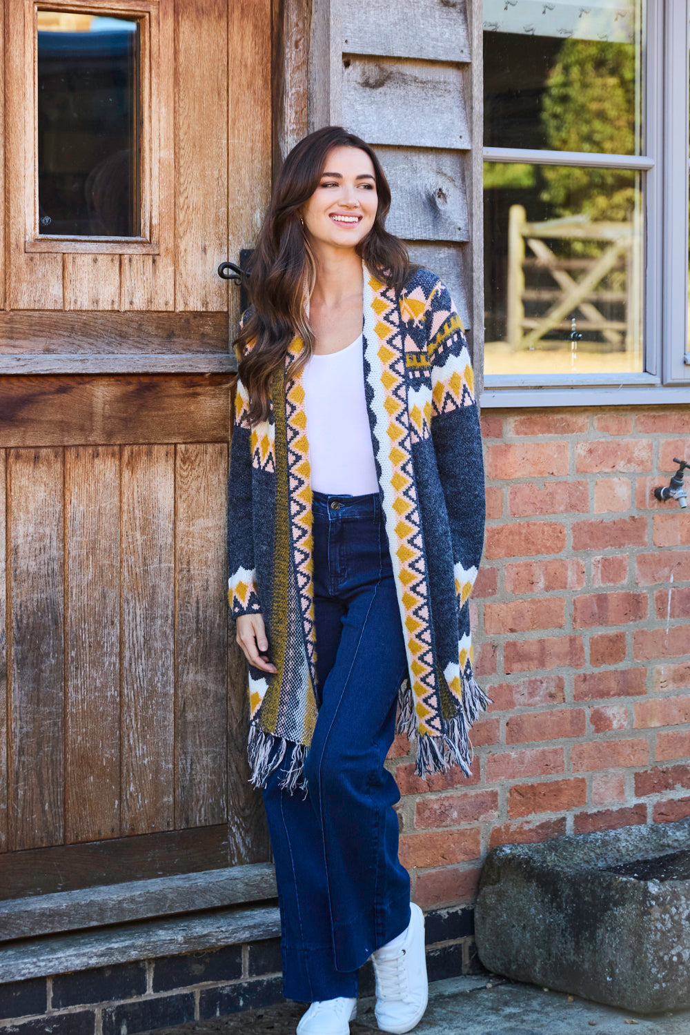 Fringed Aztec Cardigan