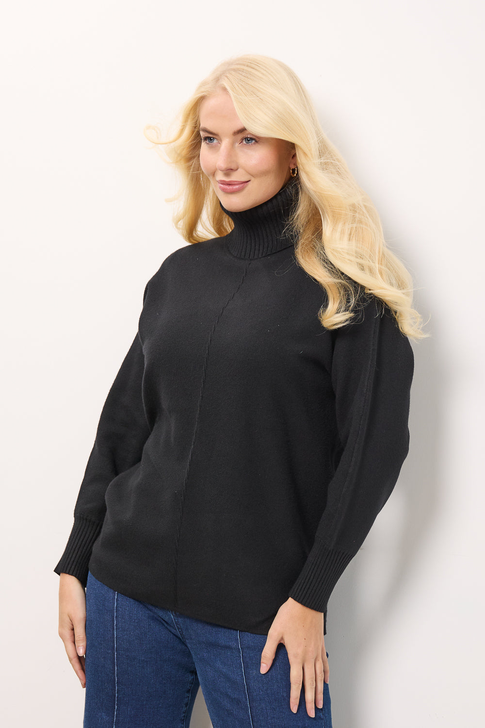 Roll Neck Batwing Jumper