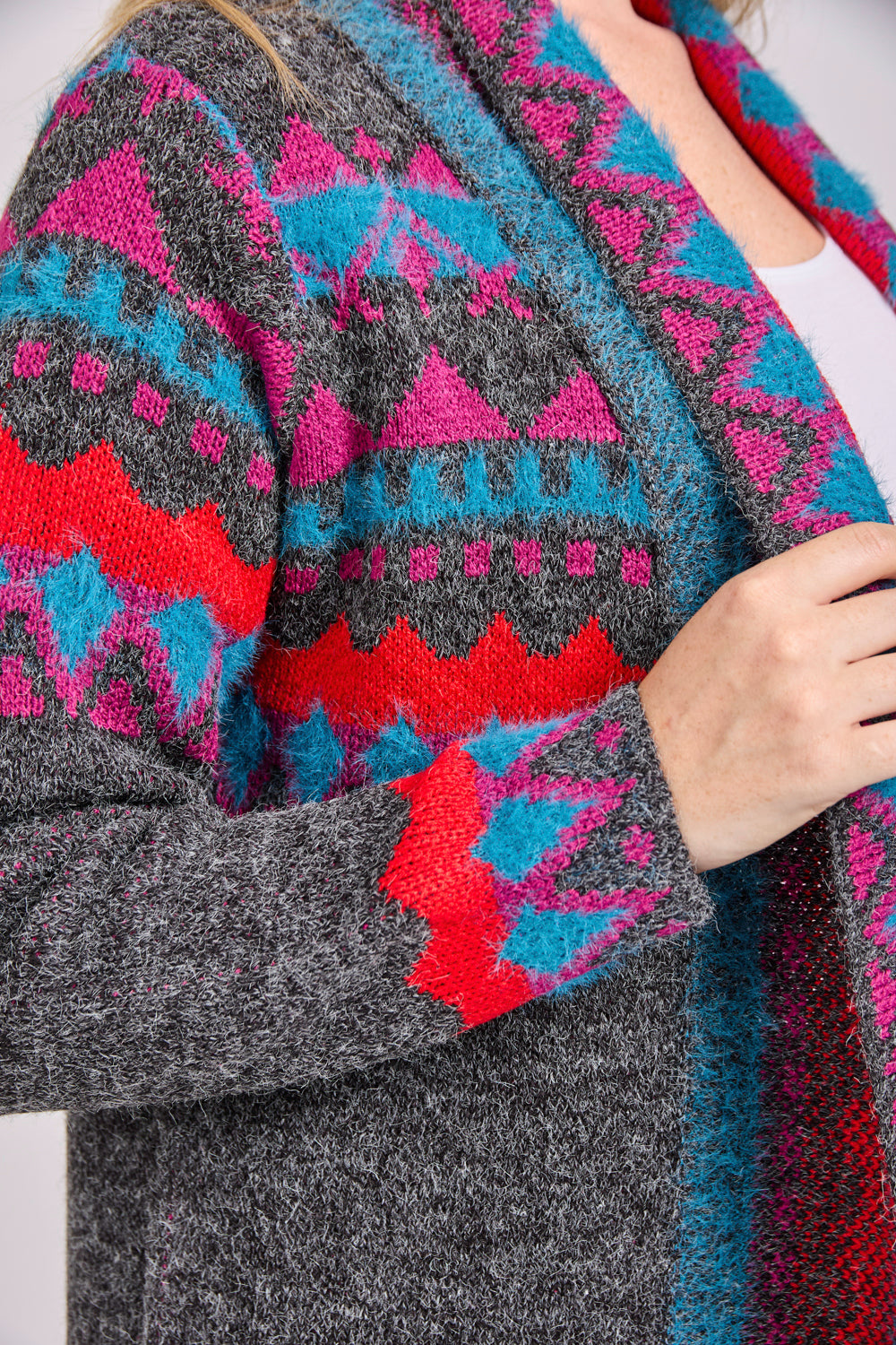 Fringed Aztec Cardigan