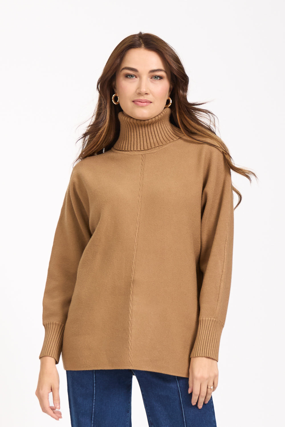 Roll Neck Batwing Jumper