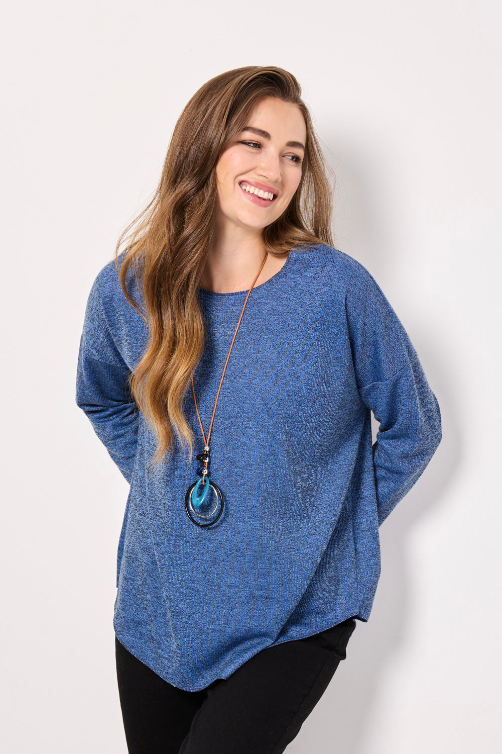 Batwing Top with Necklace