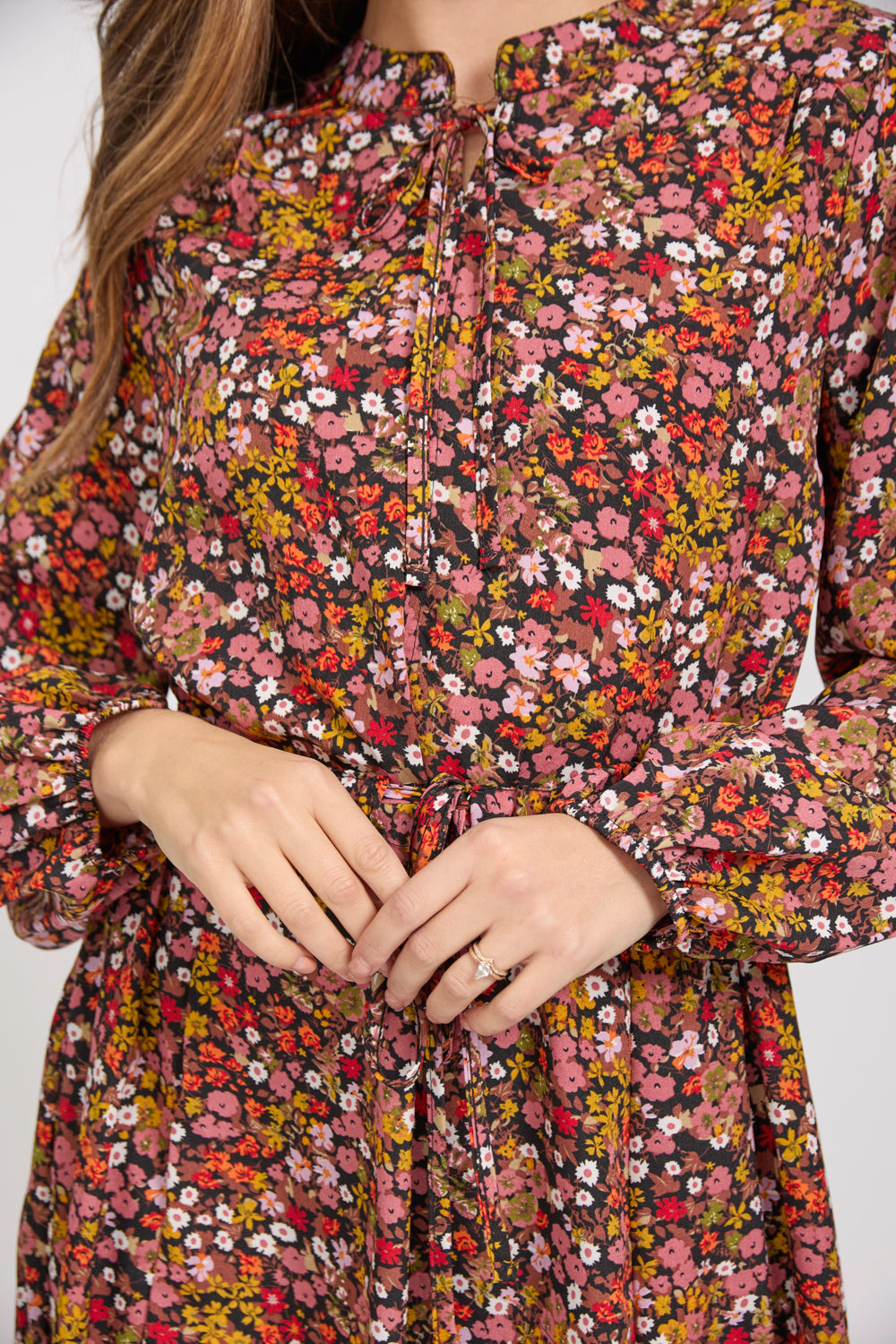 Floral Tie-Waist Dress