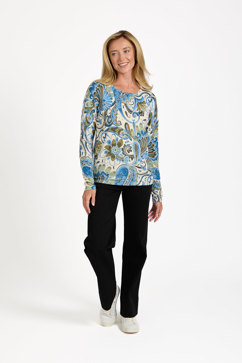 Paisley Print Knit Jumper