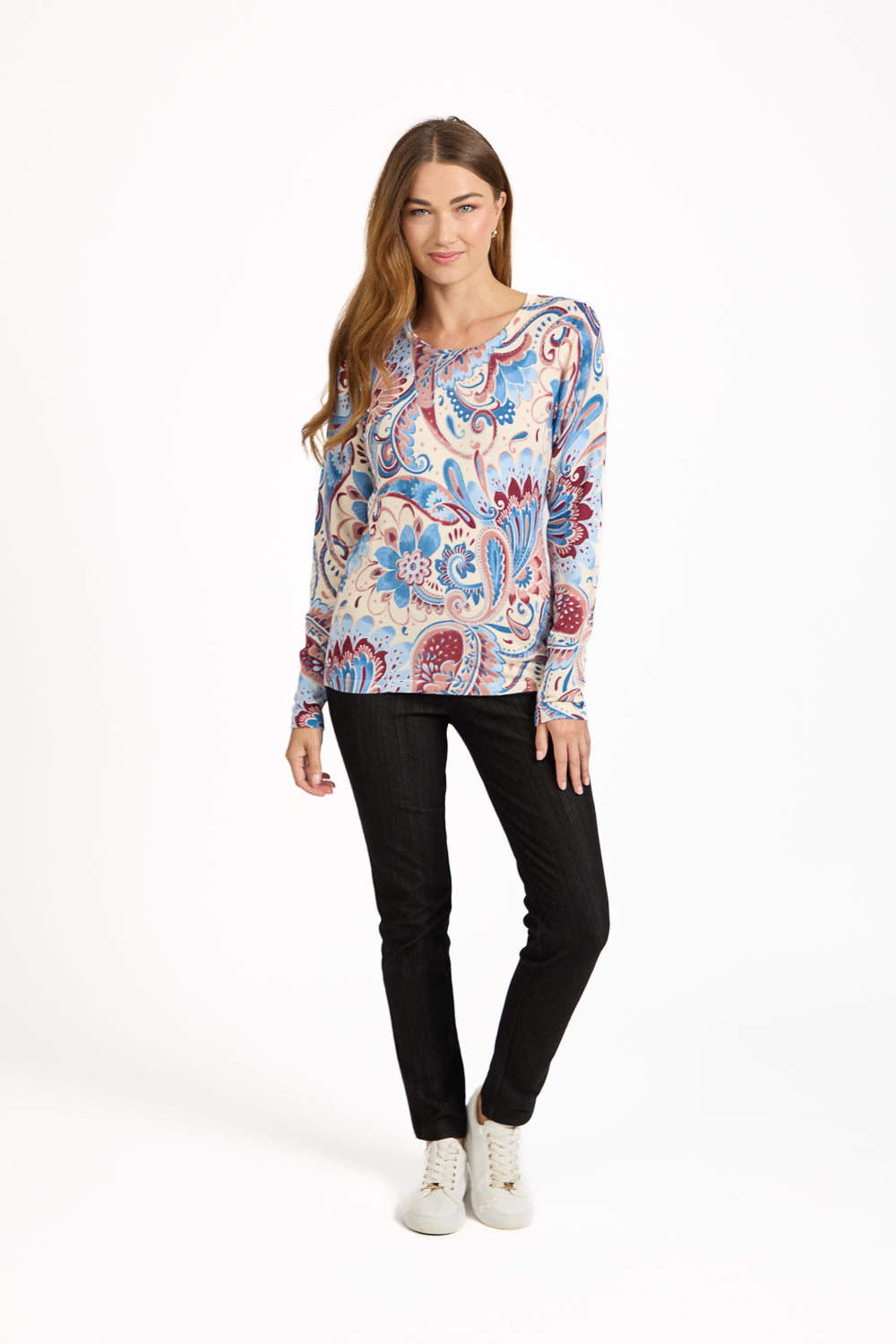 Paisley Print Knit Jumper