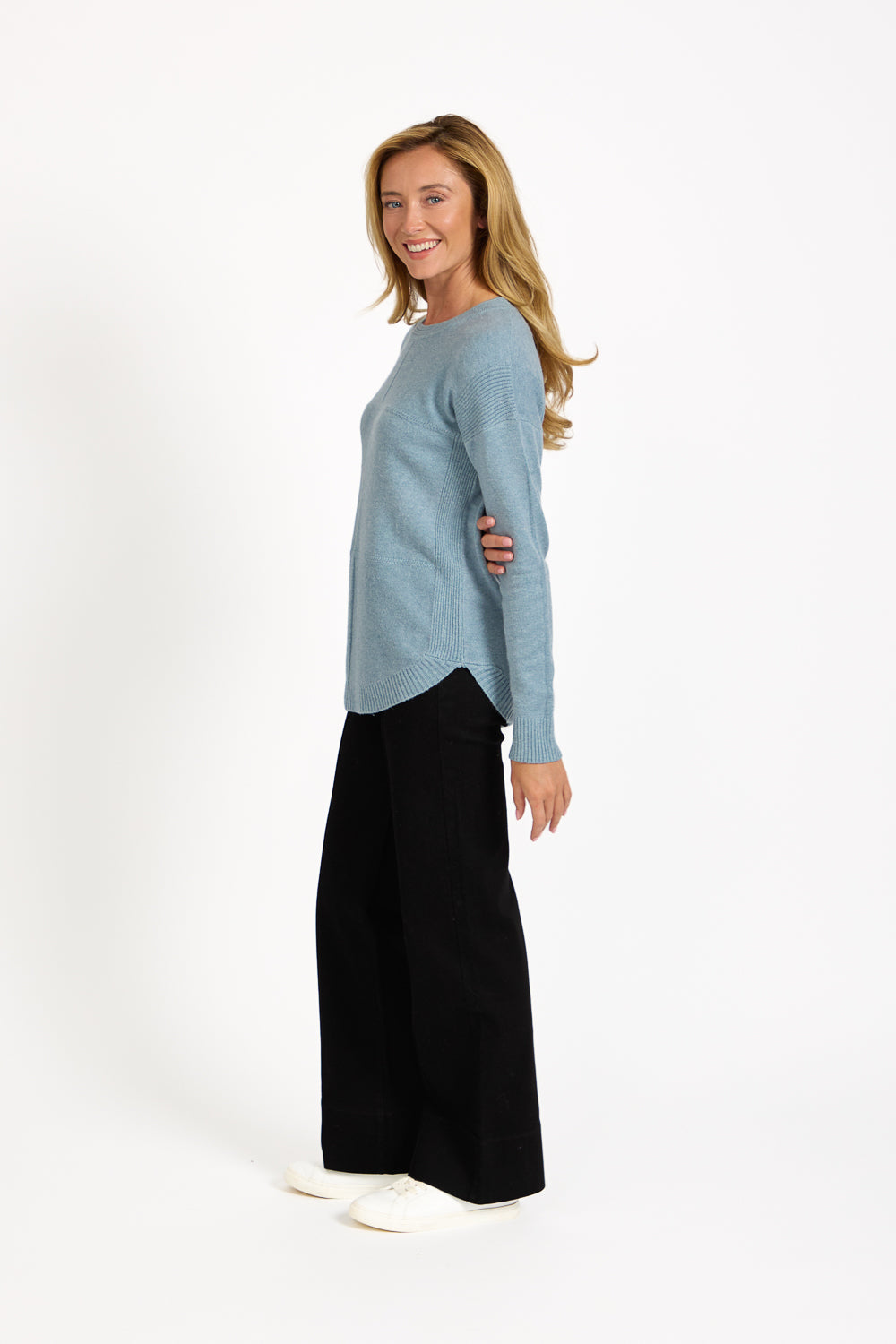 Cable-Knit Block Jumper