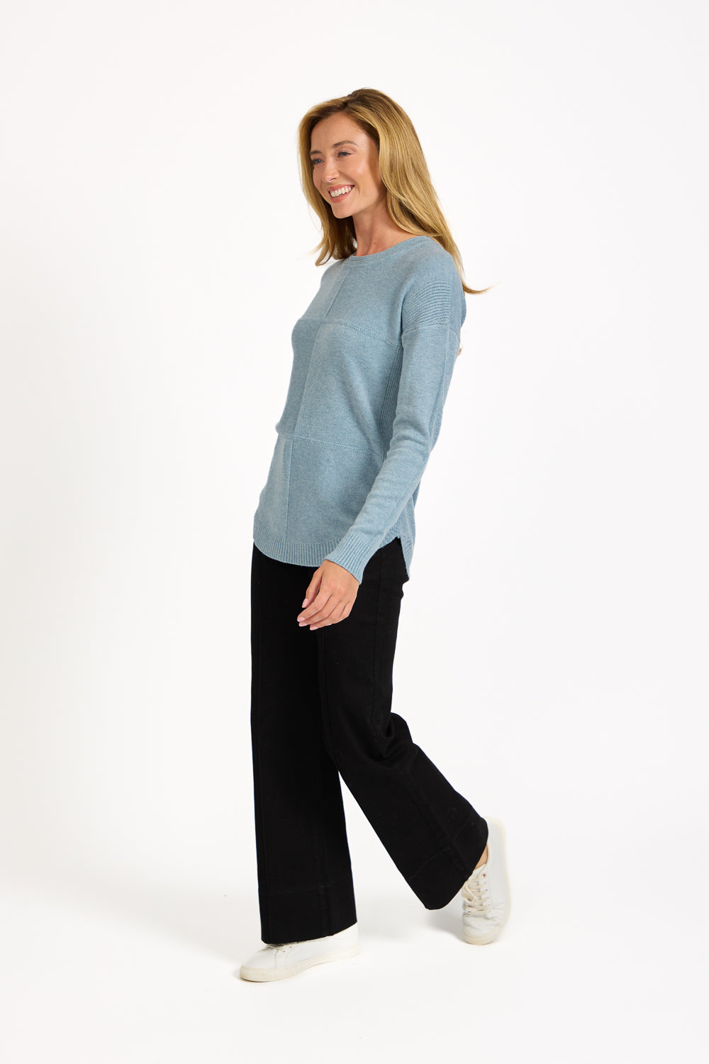 Cable-Knit Block Jumper