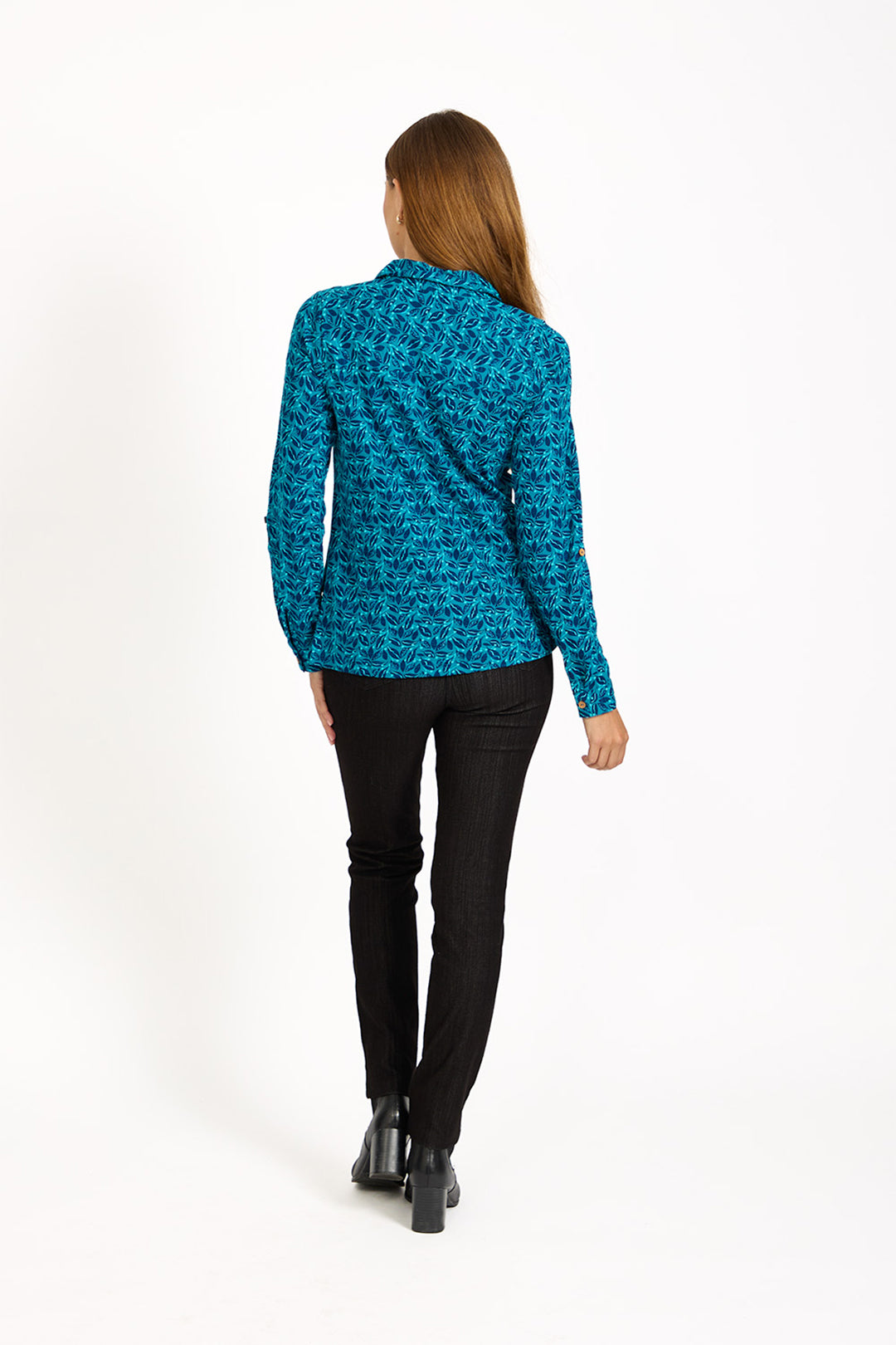 Leaf Print Cotton Shirt