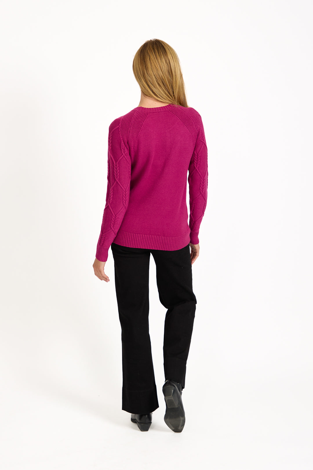 Wheat Cable-Knit Jumper