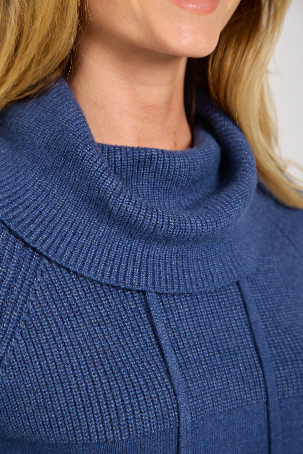 Stripe Knit Cowl Neck Jumper