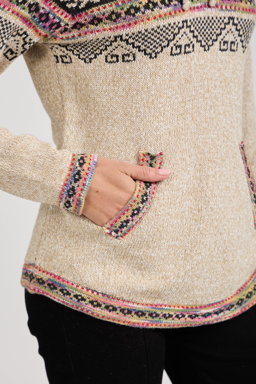 Fair Isle Hooded Jumper