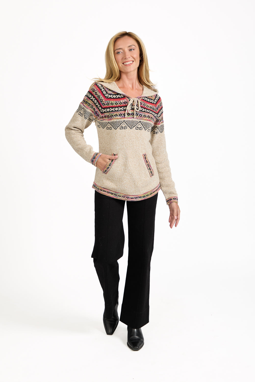 Fair Isle Hooded Jumper