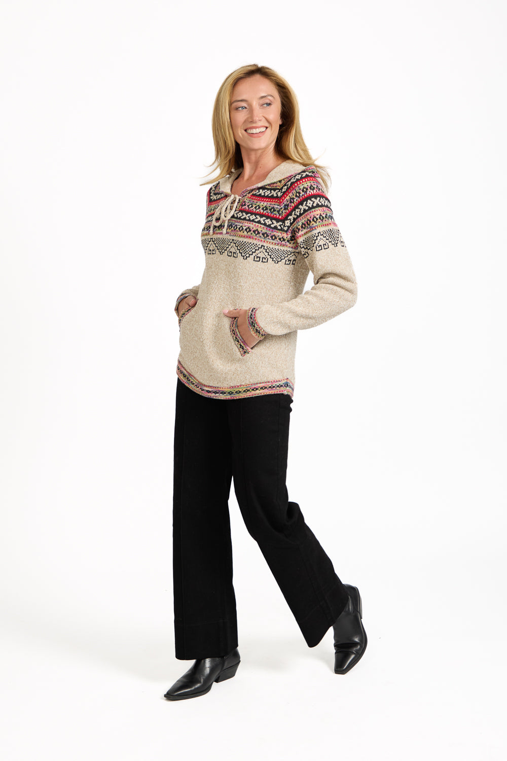 Fair Isle Hooded Jumper