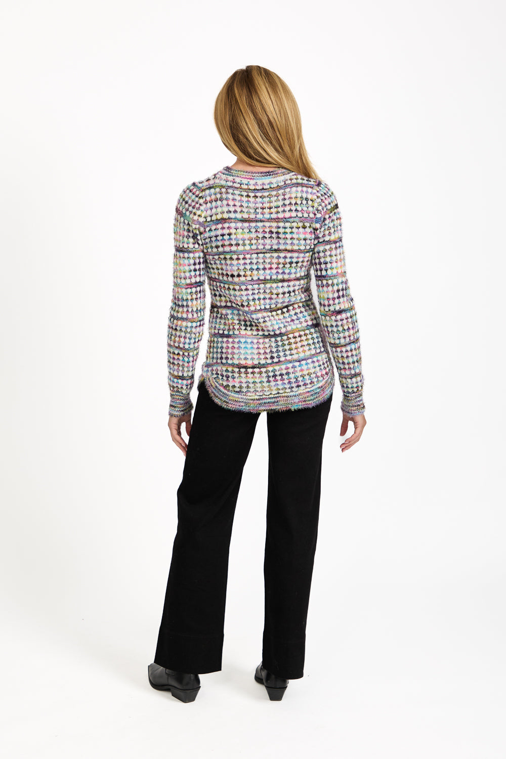 Space Dye Chequered Jumper