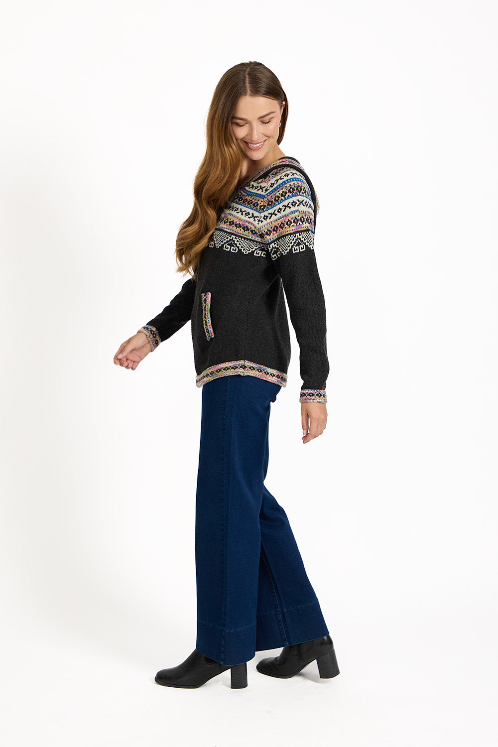 Fair Isle Hooded Jumper
