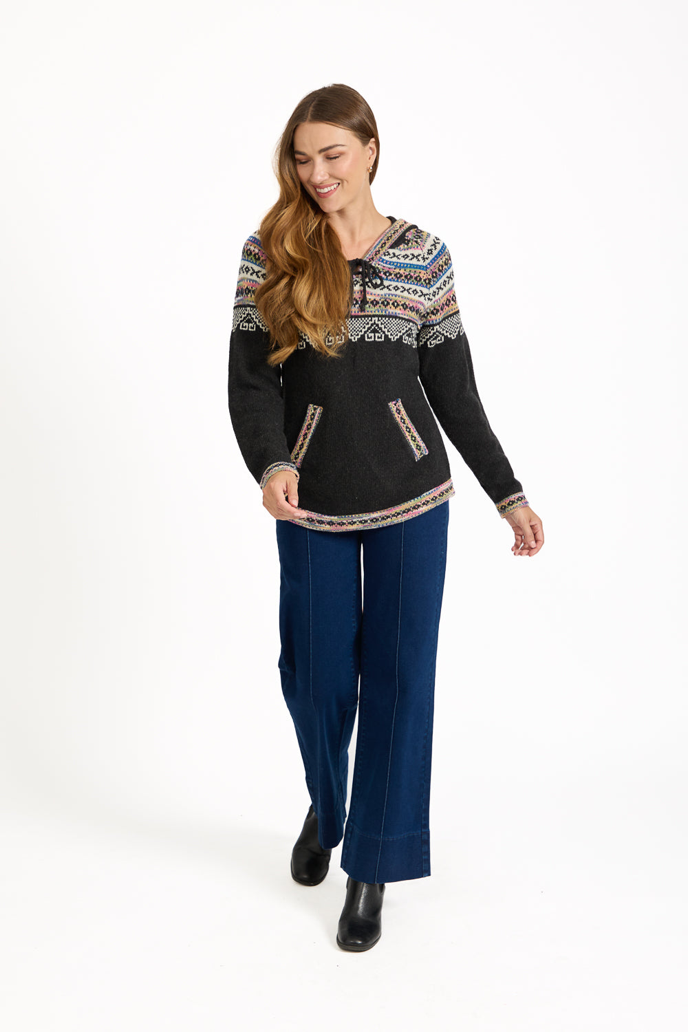 Fair Isle Hooded Jumper