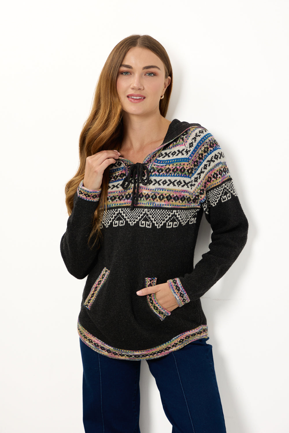 Fair Isle Hooded Jumper