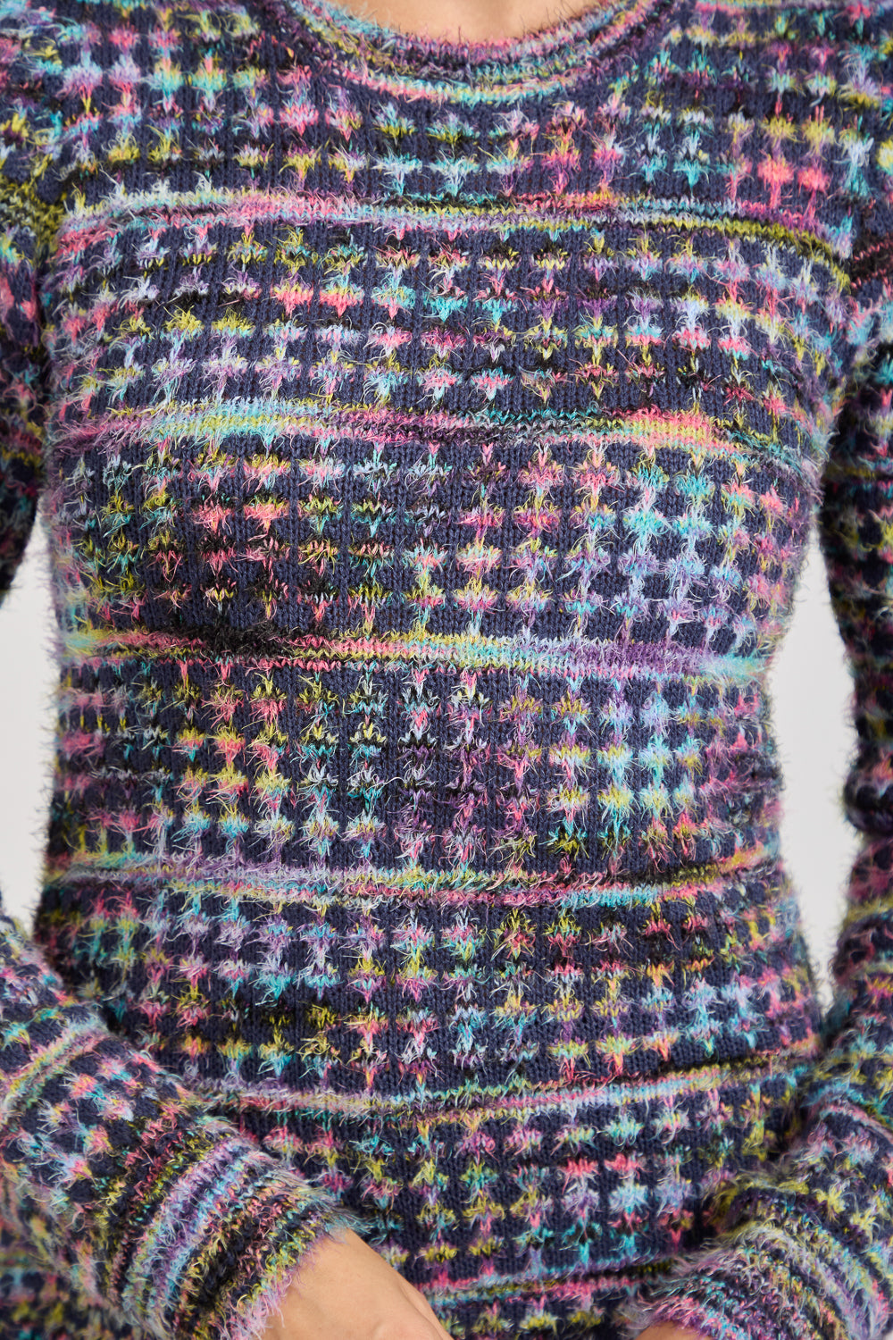 Space Dye Chequered Jumper