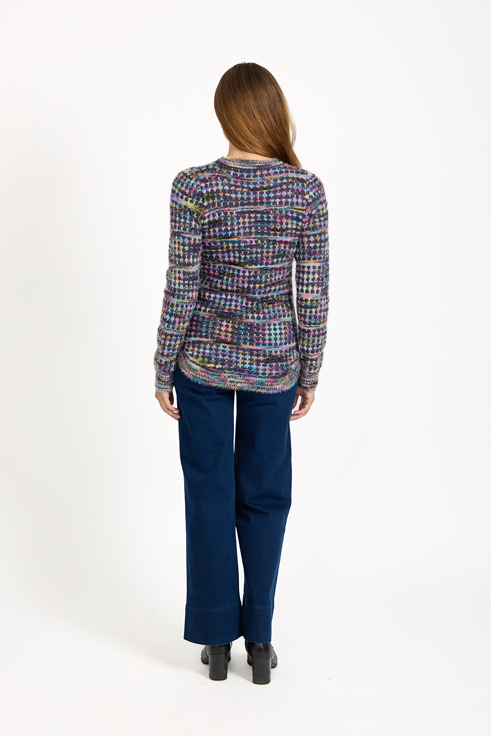 Space Dye Chequered Jumper