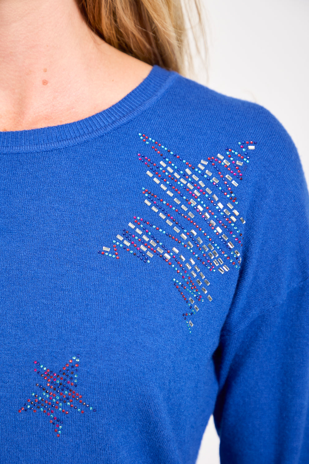 Star Diamanté Embellished Jumper