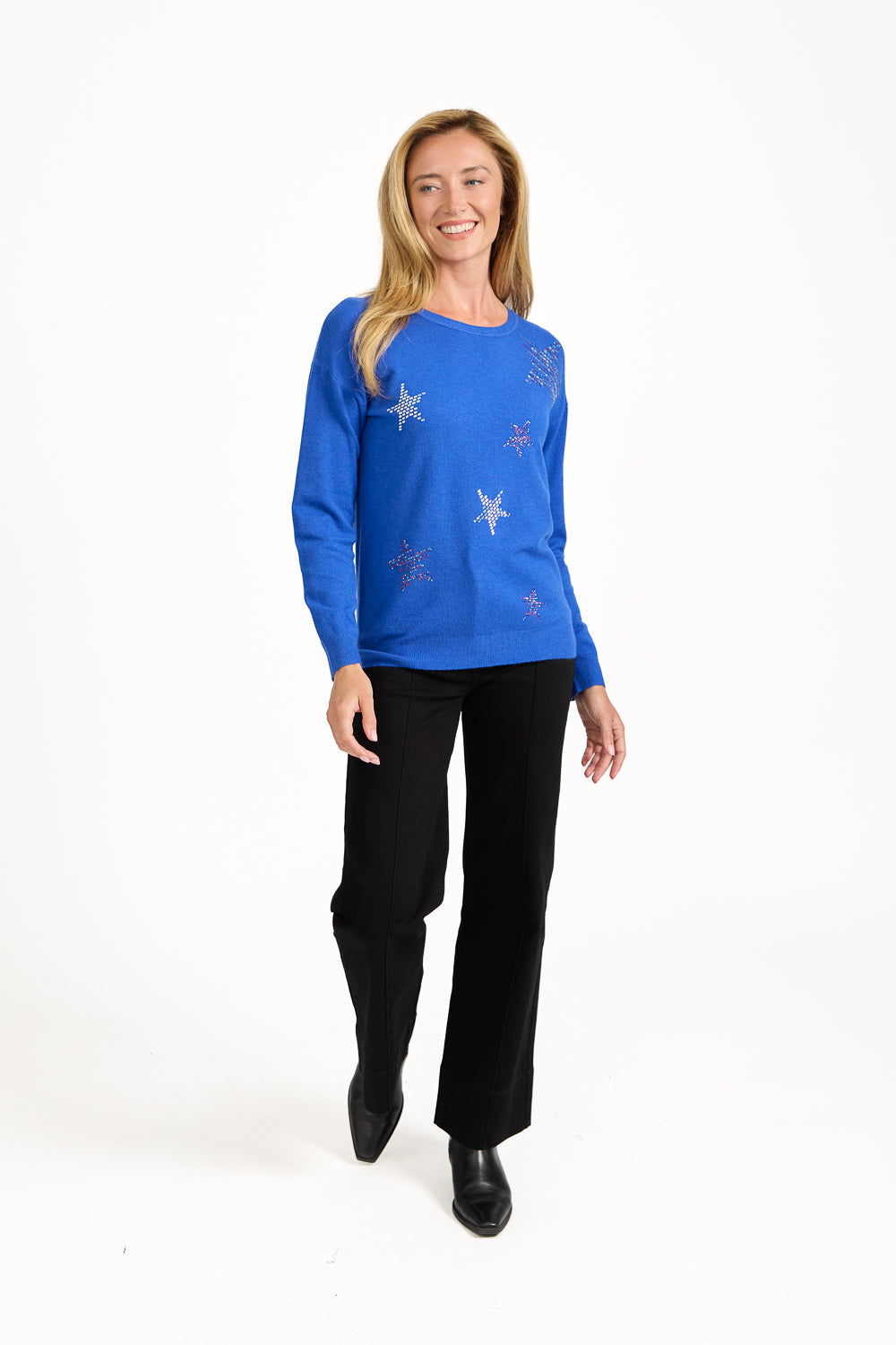 Star Diamanté Embellished Jumper
