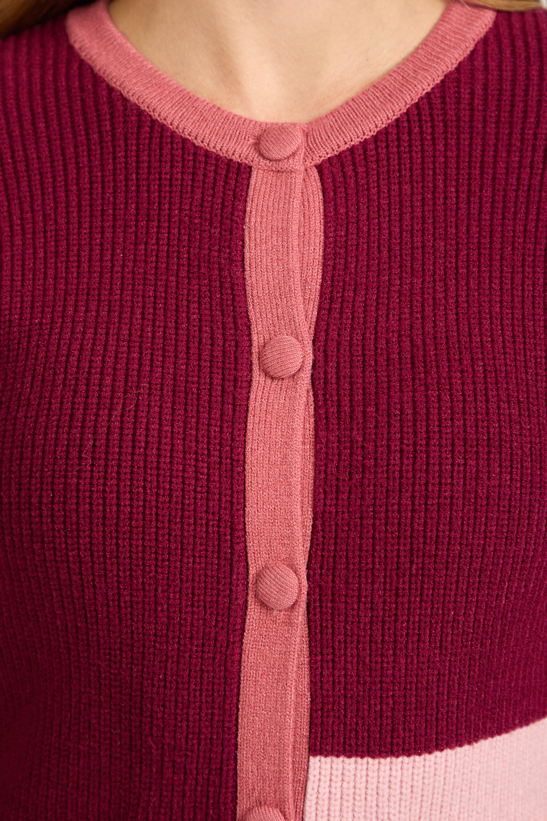 Colour Block Cardigan