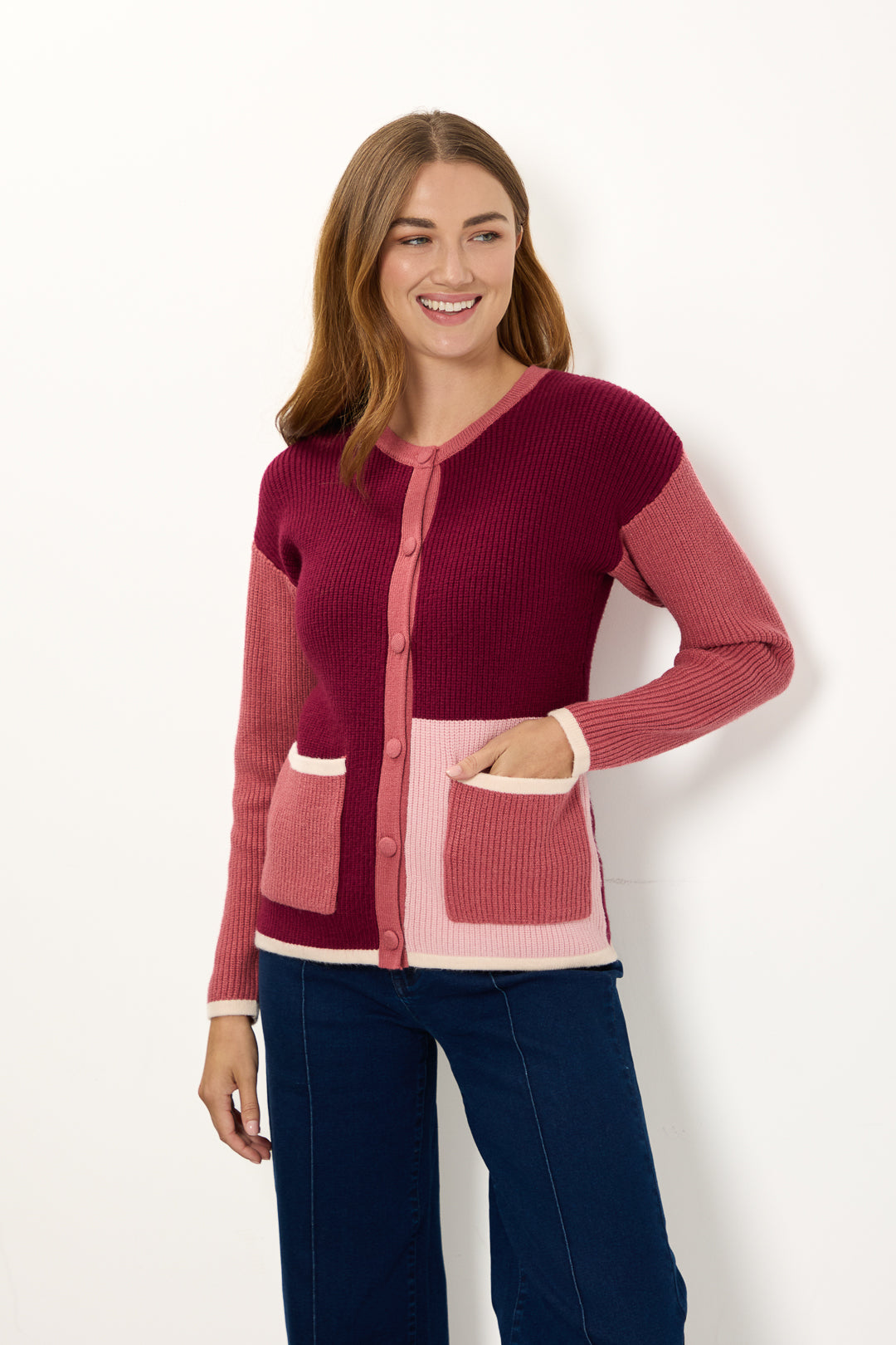 Colour Block Cardigan