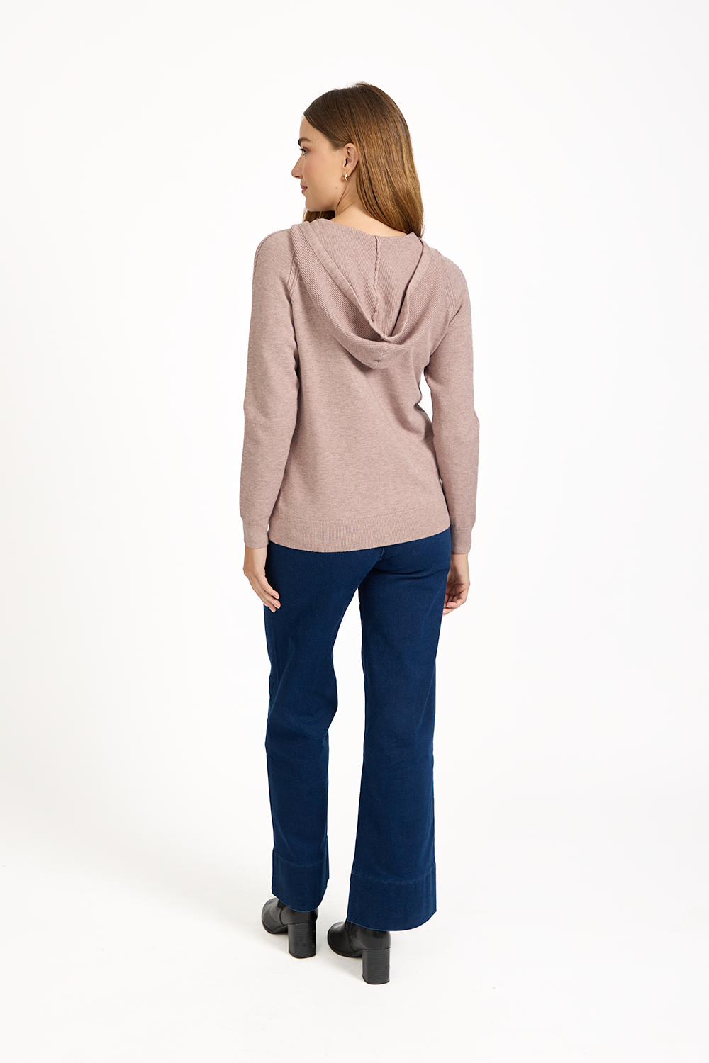 Cable-Knit Zip Hooded Cardigan