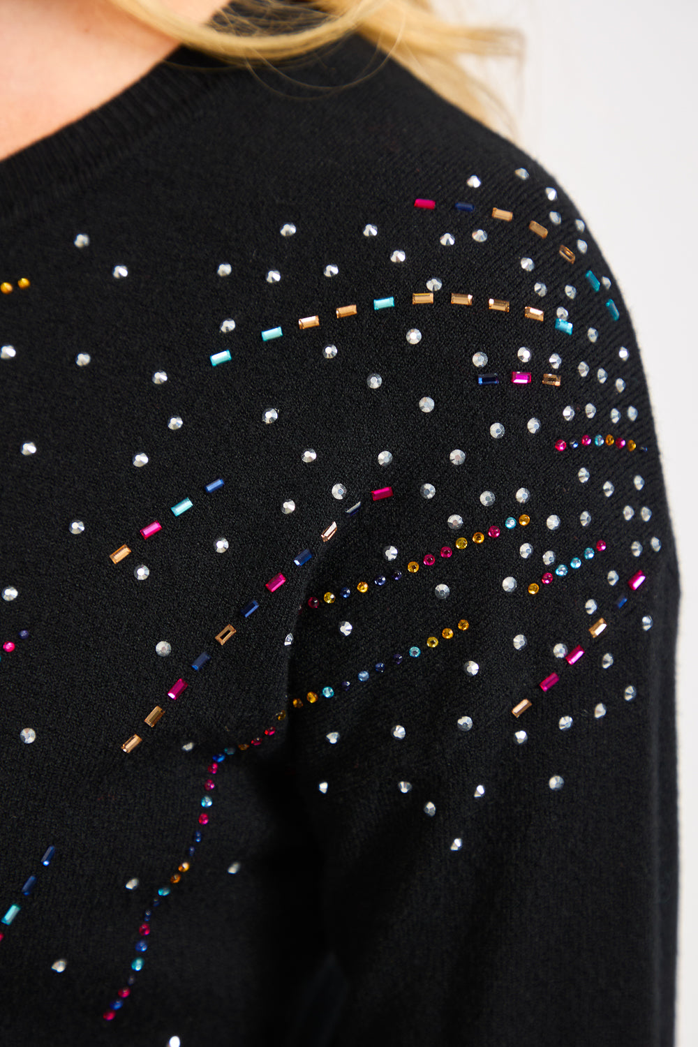 Spray Diamanté Embellished Jumper