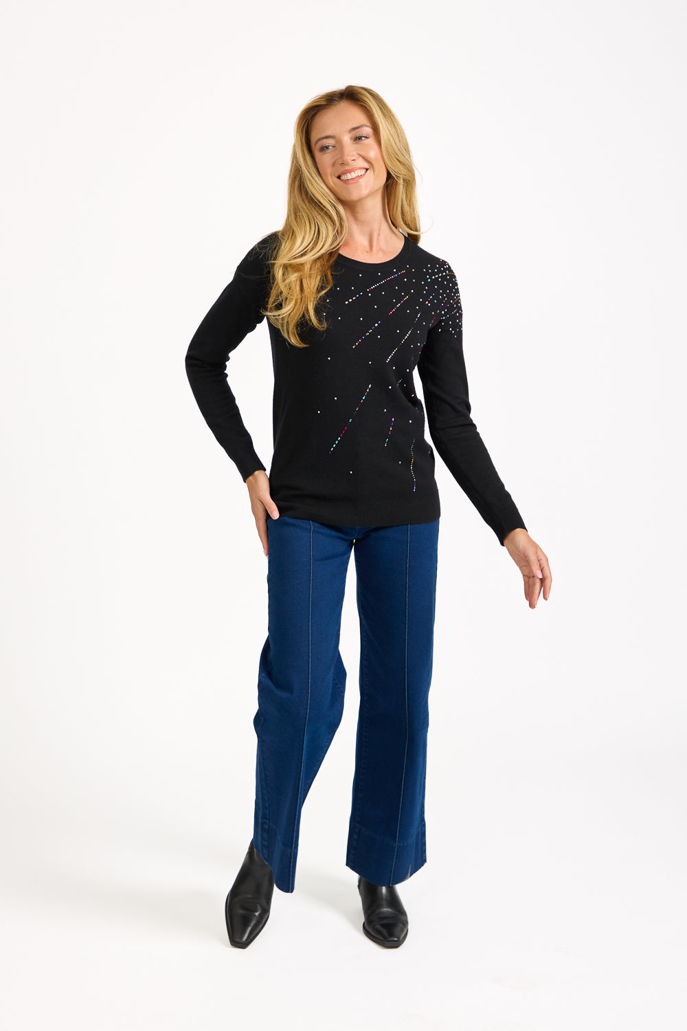 Spray Diamanté Embellished Jumper