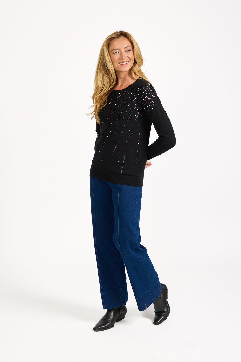 Spray Diamanté Embellished Jumper