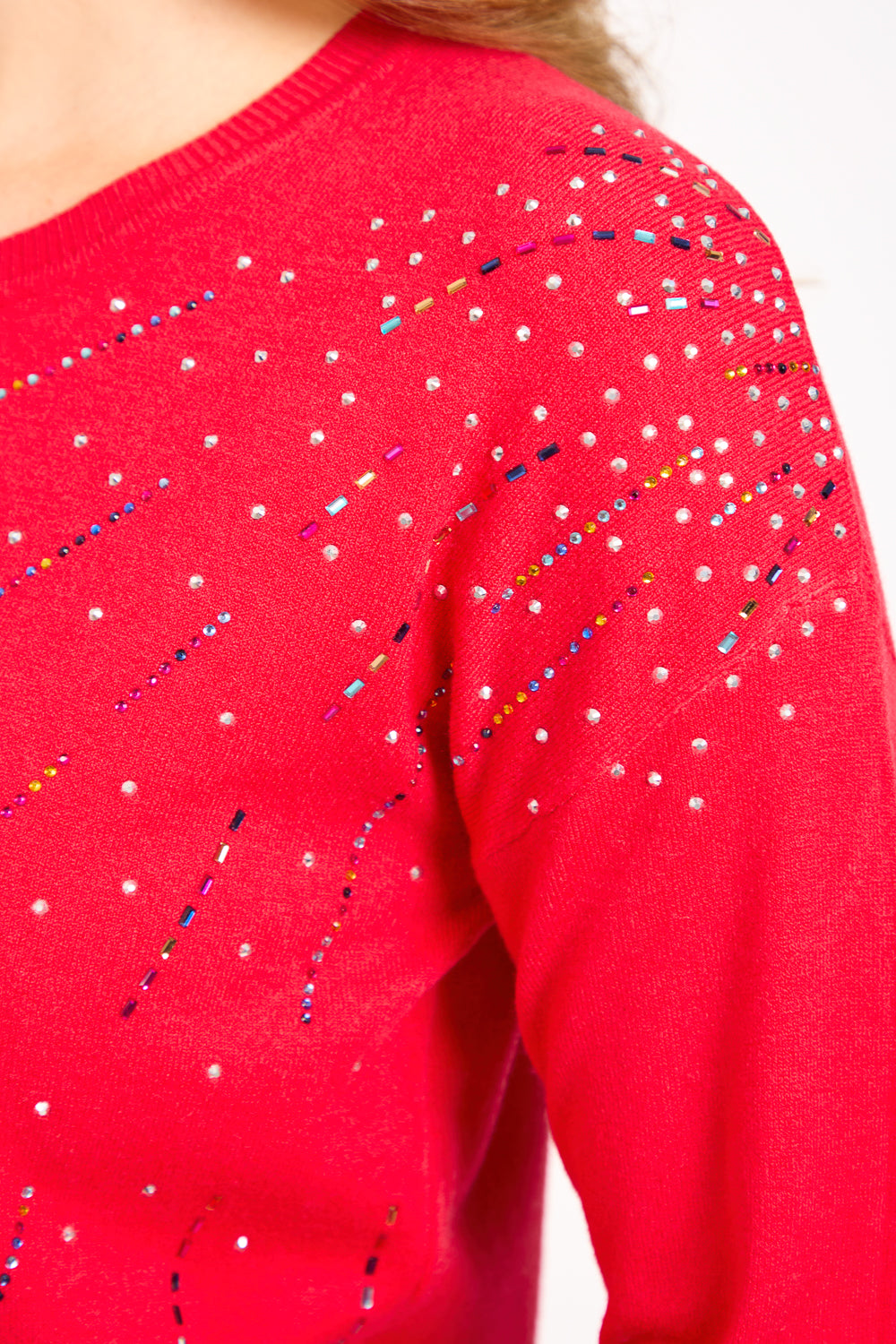 Spray Diamanté Embellished Jumper