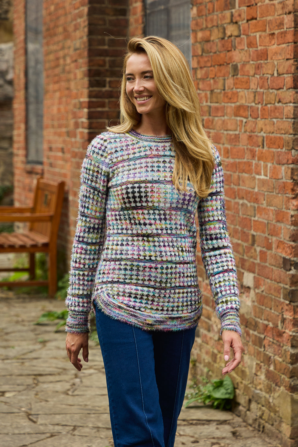 Space Dye Chequered Jumper