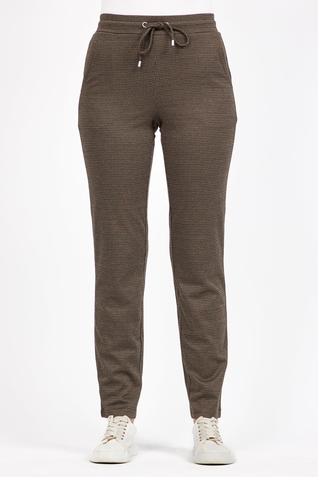 Dogtooth Ponte Slim Fit Trousers