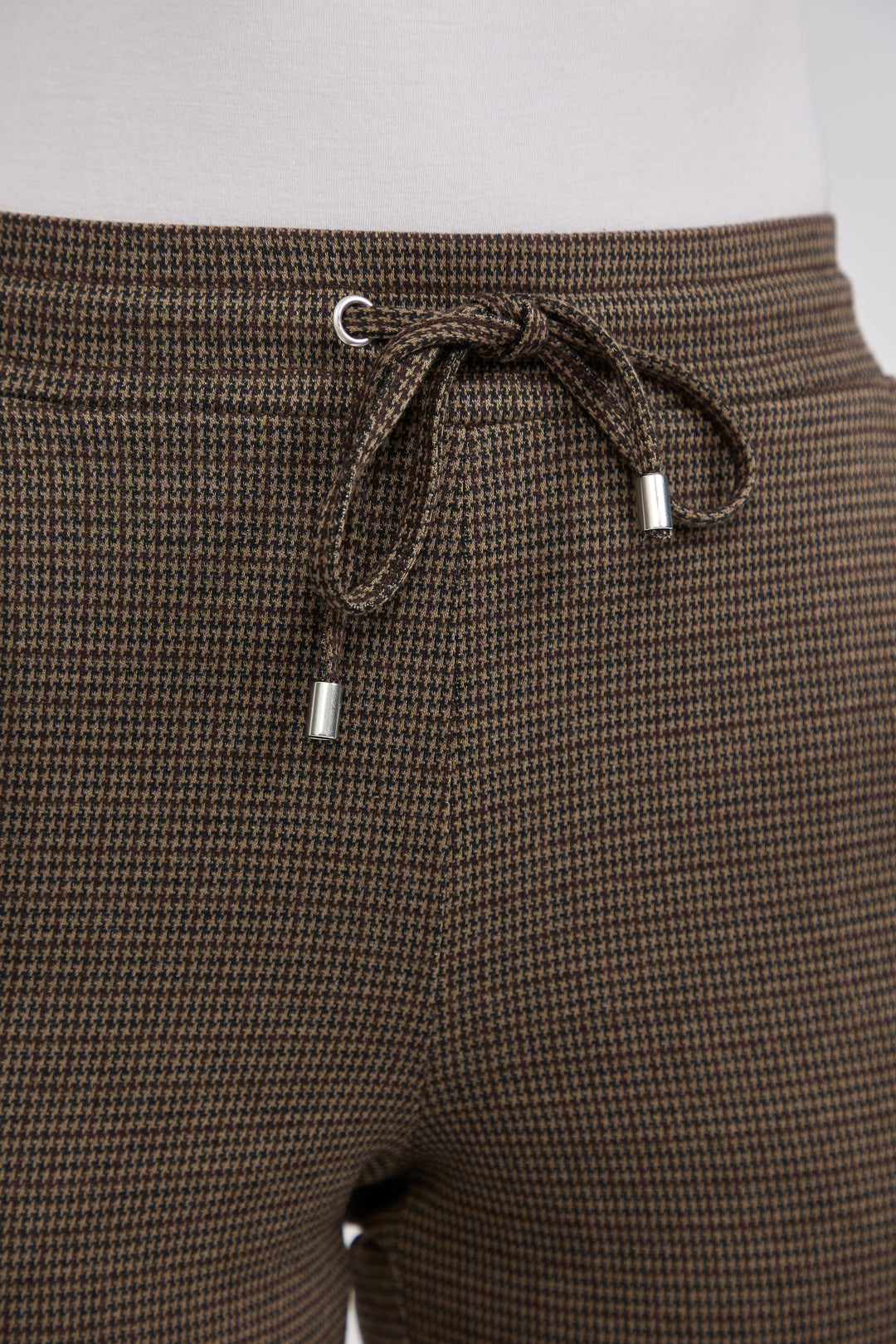Dogtooth Ponte Slim Fit Trousers