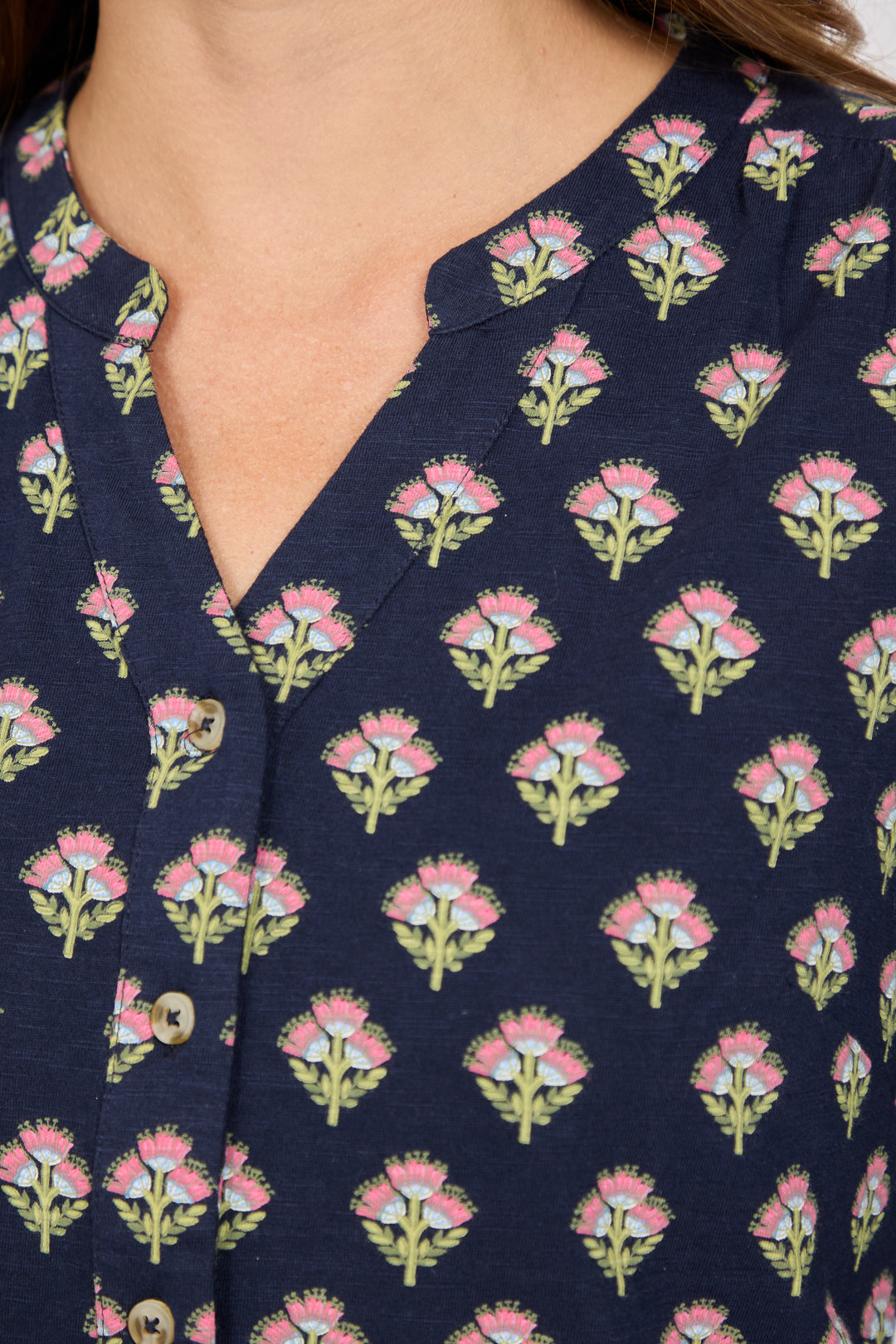 Leaf Print Cotton Shirt