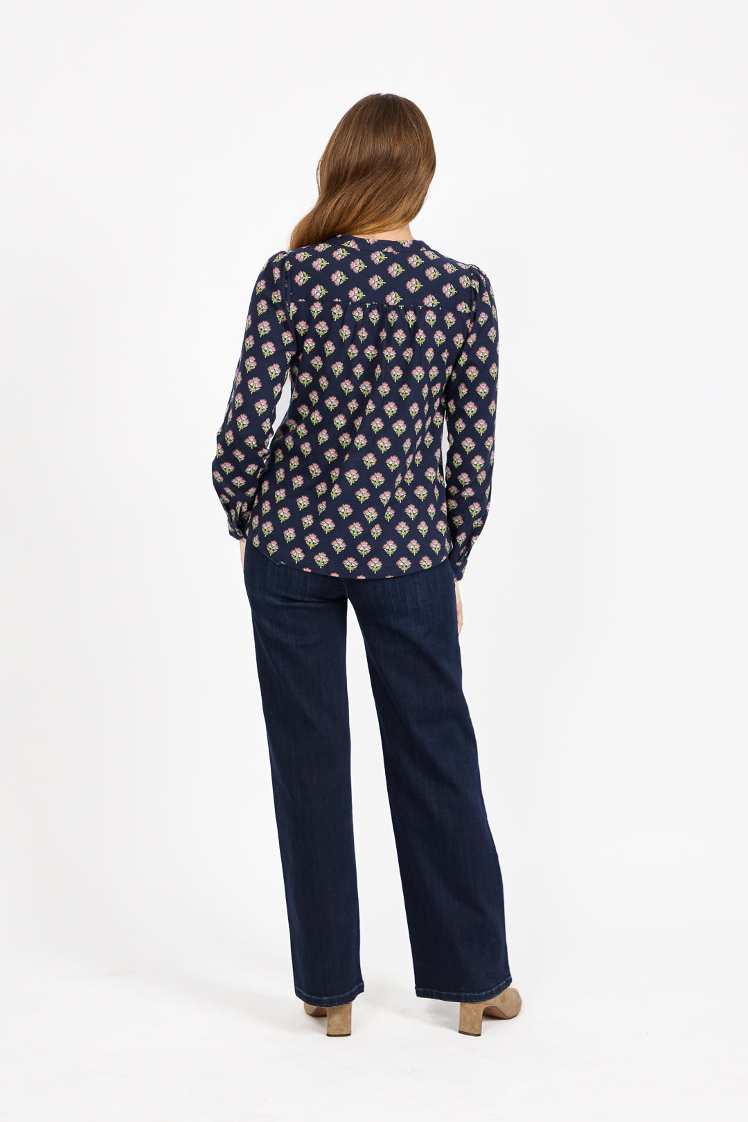 Leaf Print Cotton Shirt