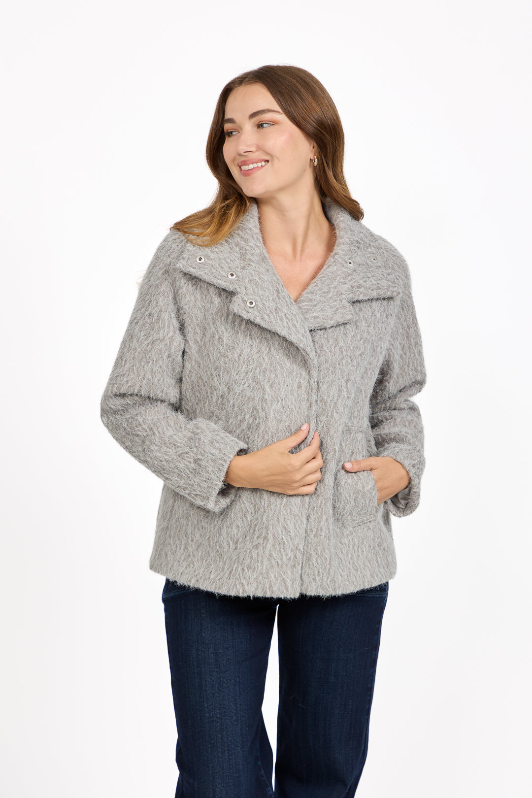 Faux Fur Fluffy Boxy Jacket