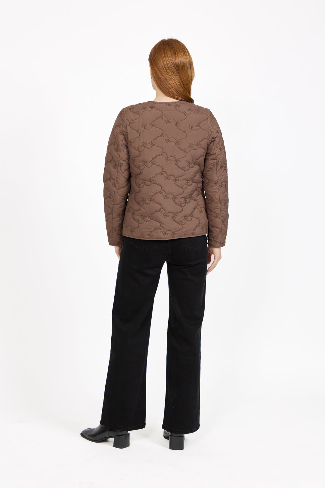 Embroidered Quilted Boxy Jacket