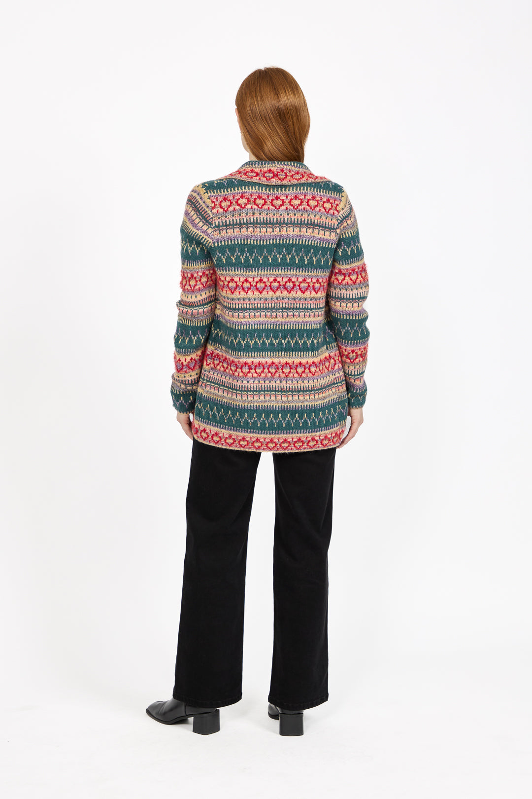 Fair Isle Longline Knit Cardigan