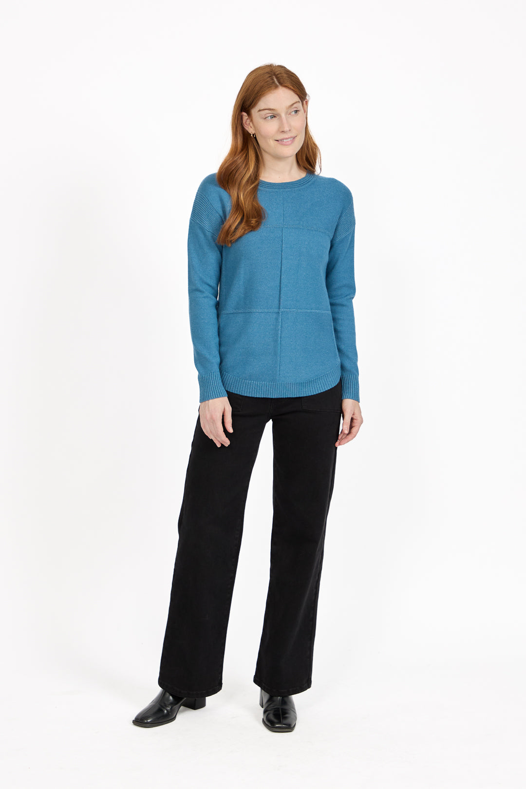 Cable-Knit Block Jumper