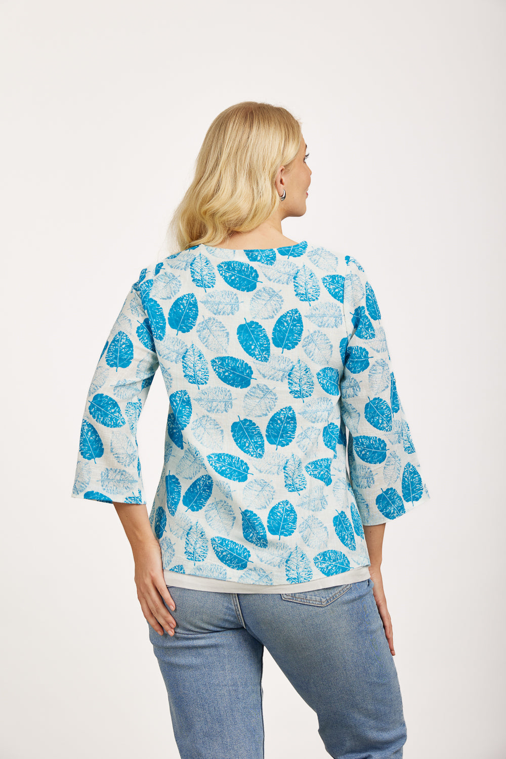 Leaf Print Layered Top