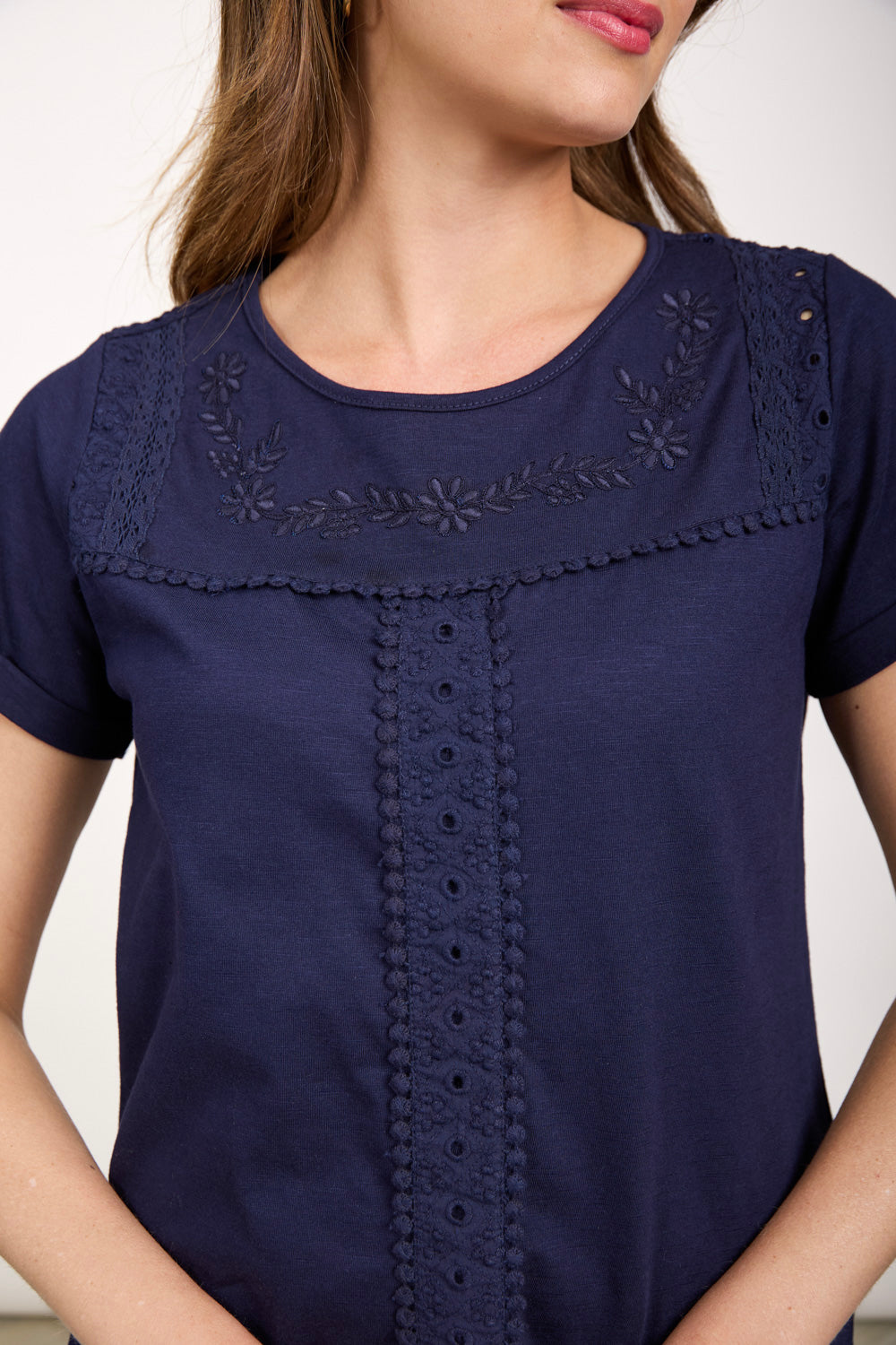 Lace Trim T-Shirt